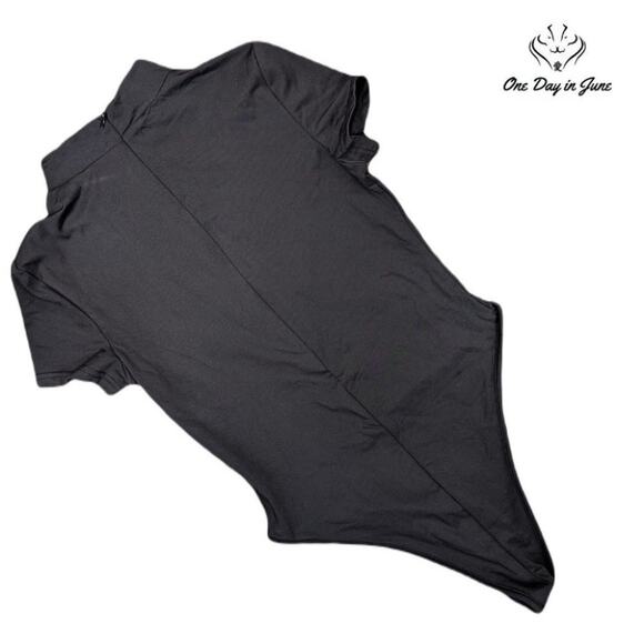 Oyoangle High Neck Short Sleeve Zip Bodysuit Size S - Picture 2 of 2